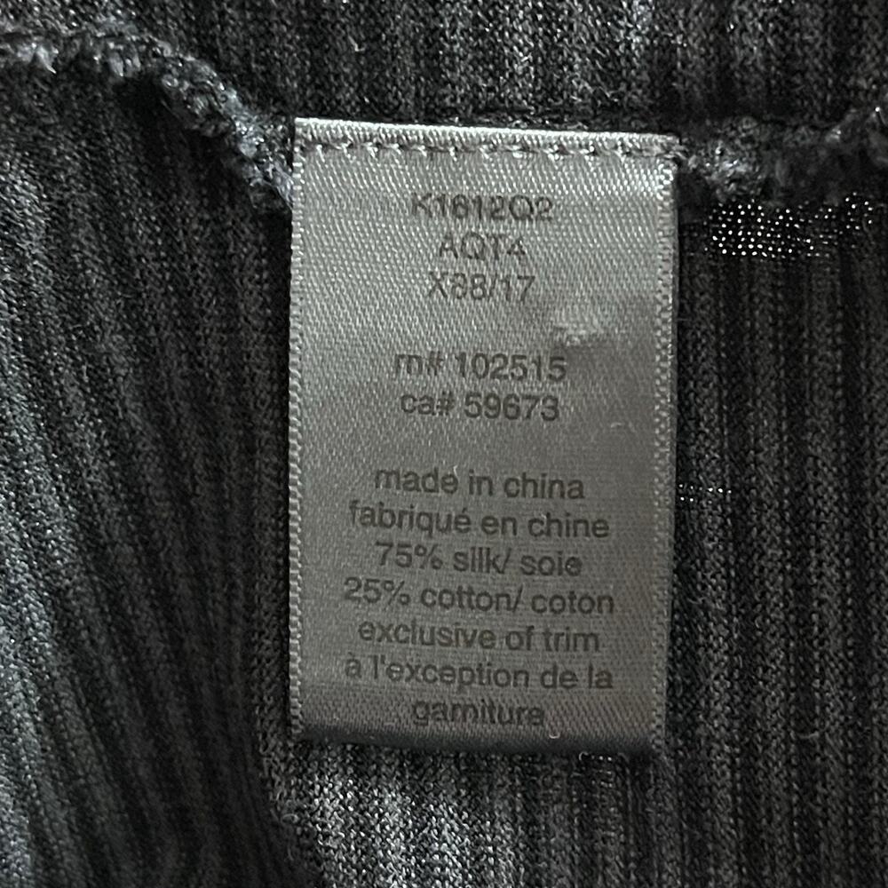 John Varvatos Collection Hampton Polo Mens S Striped Black & Gray Silk Cotton - Picture 9 of 11